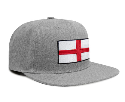 International Tie England - St. George Flag Hat for Men and Women, Adjustable Snapback Trucker Baseball Cap (Grey Flatbill)