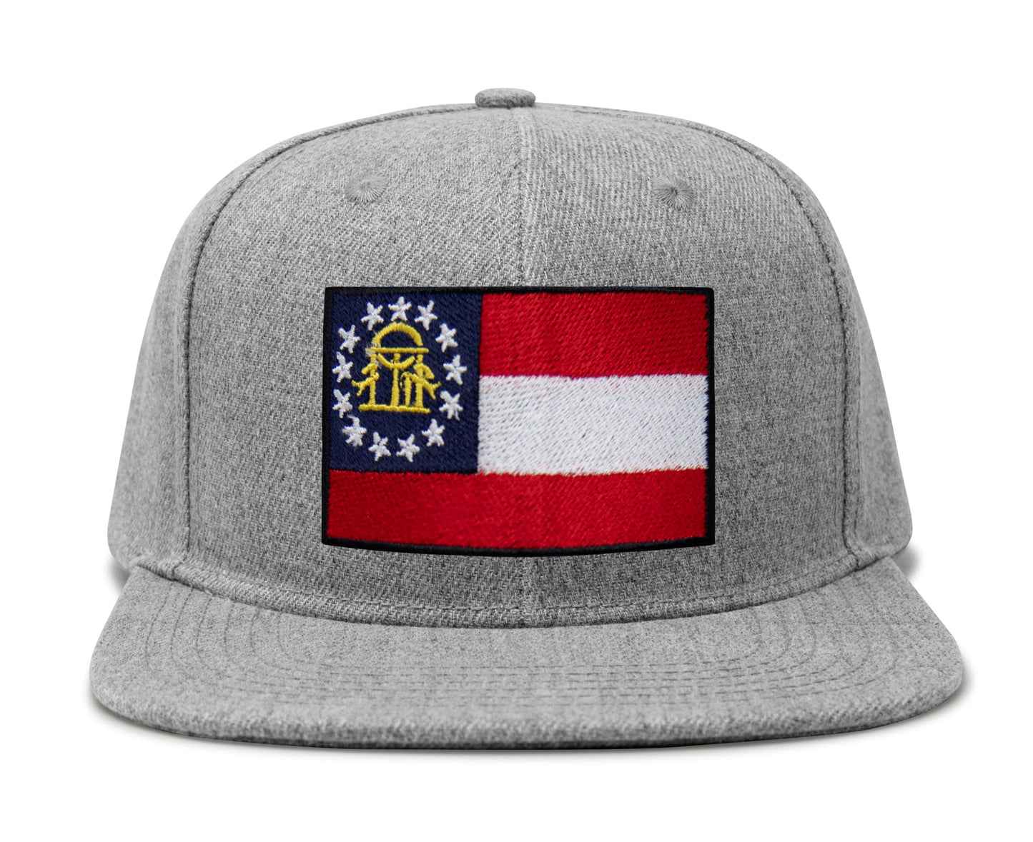 Georgia Flag Hat for Men and Women – Snapback Trucker Baseball Cap by International Tie (Grey Flatbill)