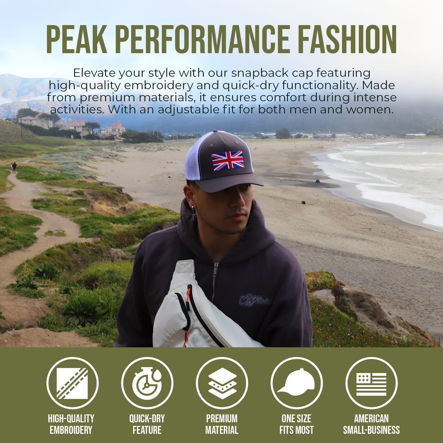 Peak Performace Fashion Banner 41 - Union Jack British Flag Hat