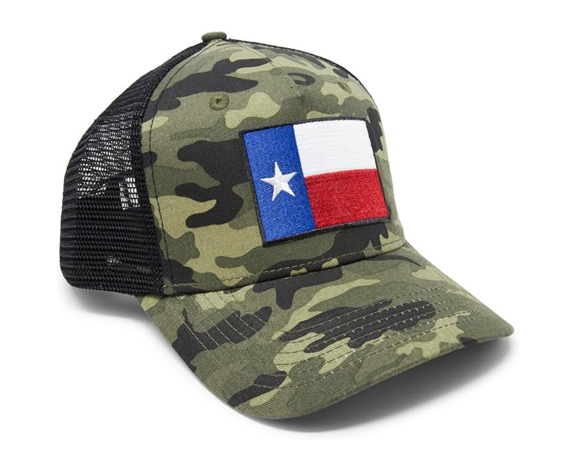 Texas Flag Trucker Baseball Snapback Hat (Camouflage) - International Tie - International Tie