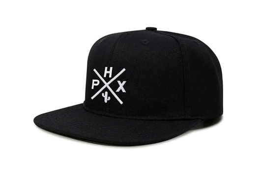 Phoenix - PHX Cross Logo Flat | Black Flatbill