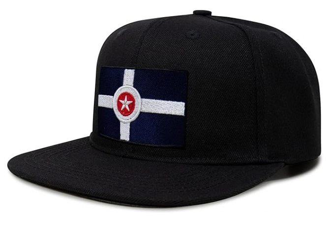 Indianapolis Snapback Flat | Black Flatbill