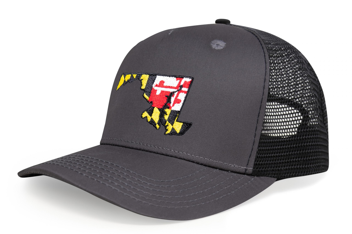 Maryland Stateline Snapback Trucker Hat I Dark Grey