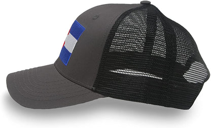 Colorado Flag Trucker Baseball Snapback Hat (Black) - International Tie