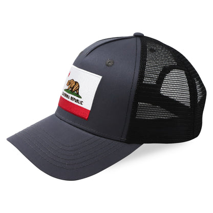 California State Flag Black Trucker Hat