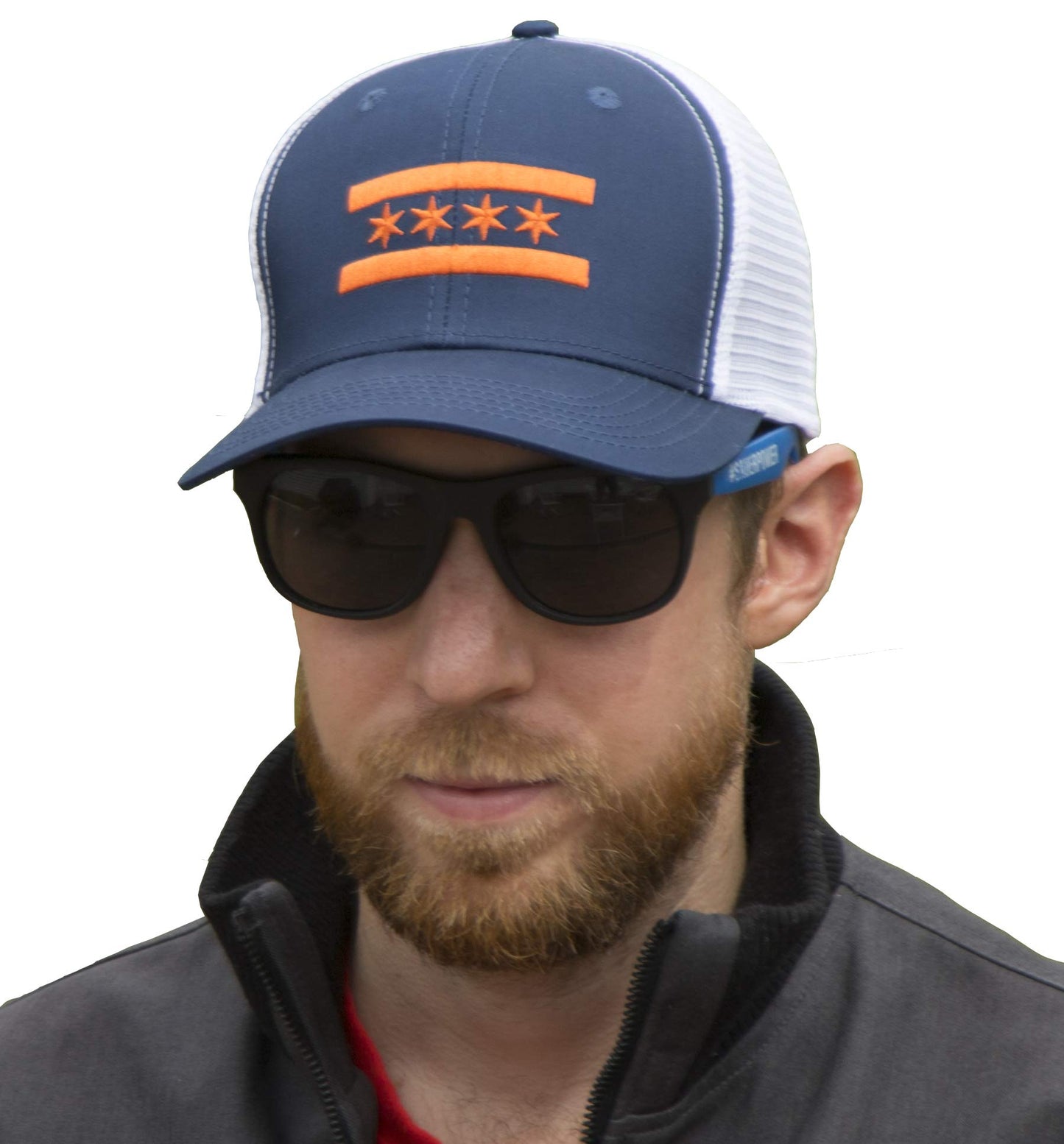 Buy Orange Chicago Flag Trucker Hat