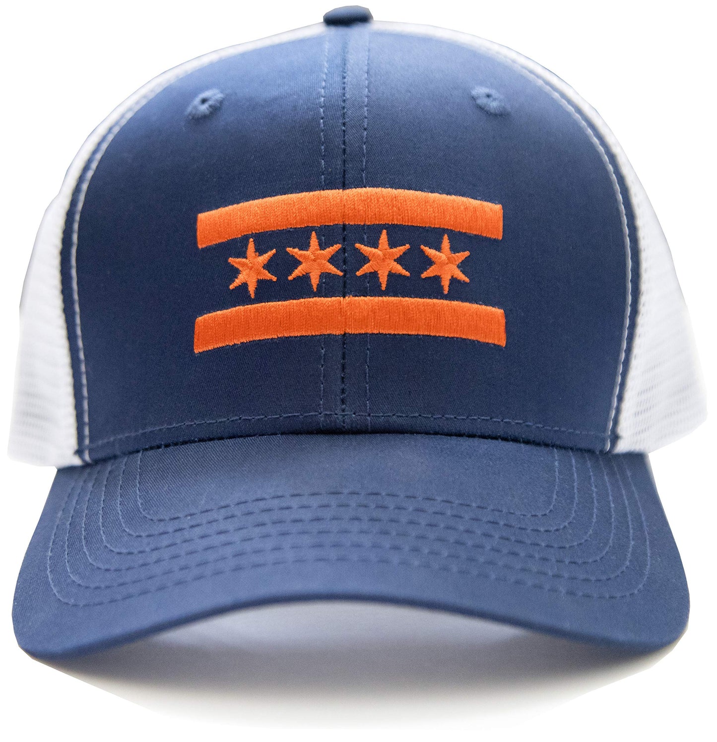 Buy Orange Chicago Flag Trucker Hat