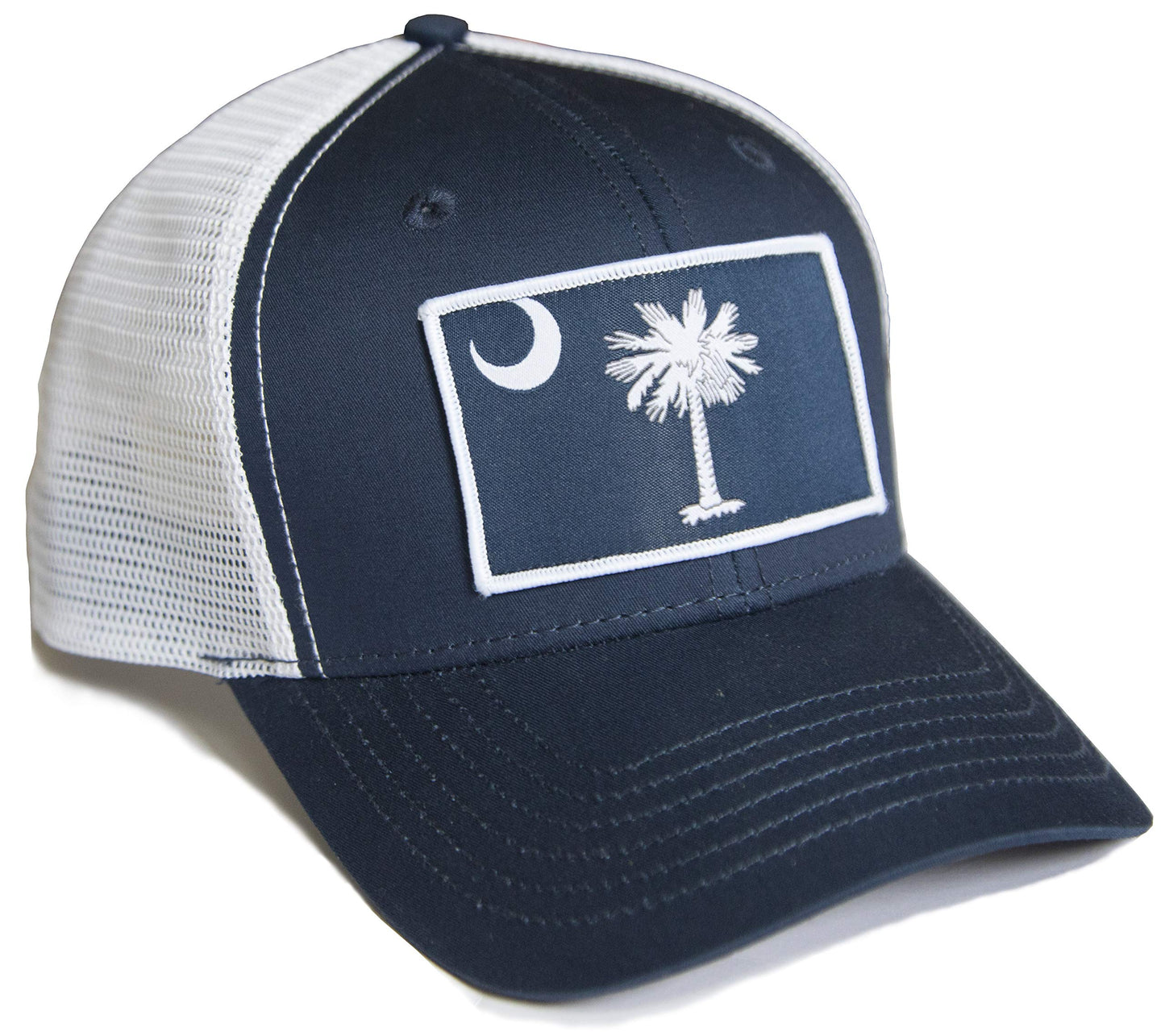 South Carolina Flag Palmetto Snapback Hat (Navy Blue)