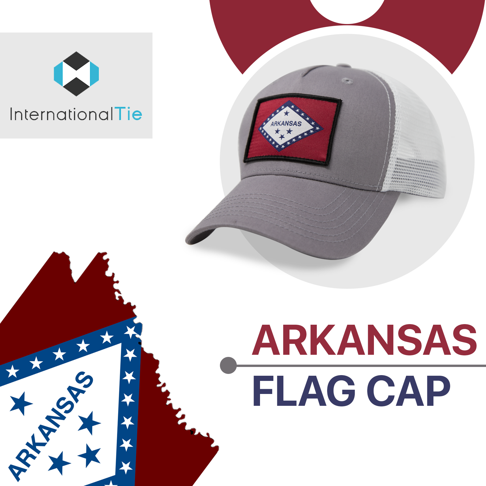 Arkansas State Flag Cap