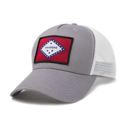 Arkansas State Flag Grey Snapback Hat